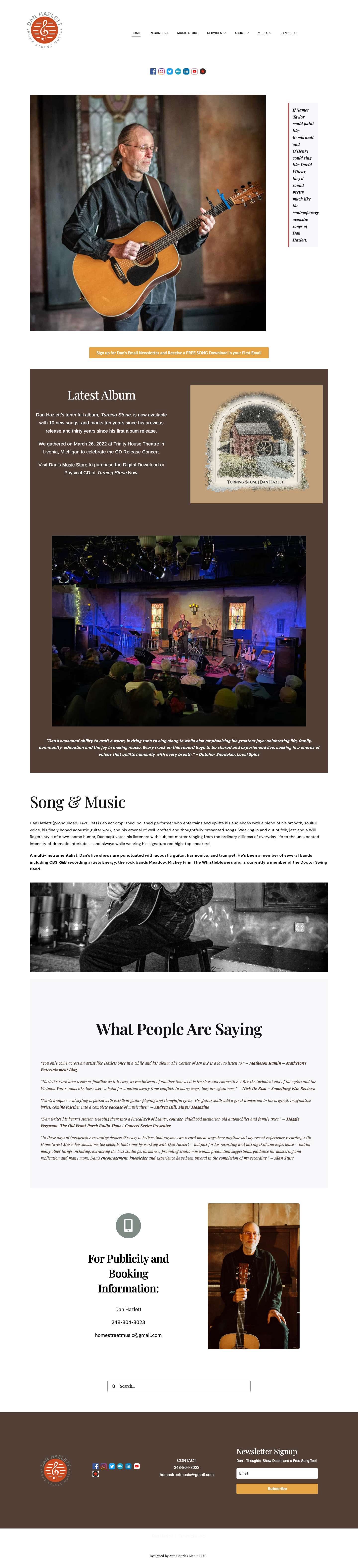 Home - Dan Hazlett - Full Screenshot