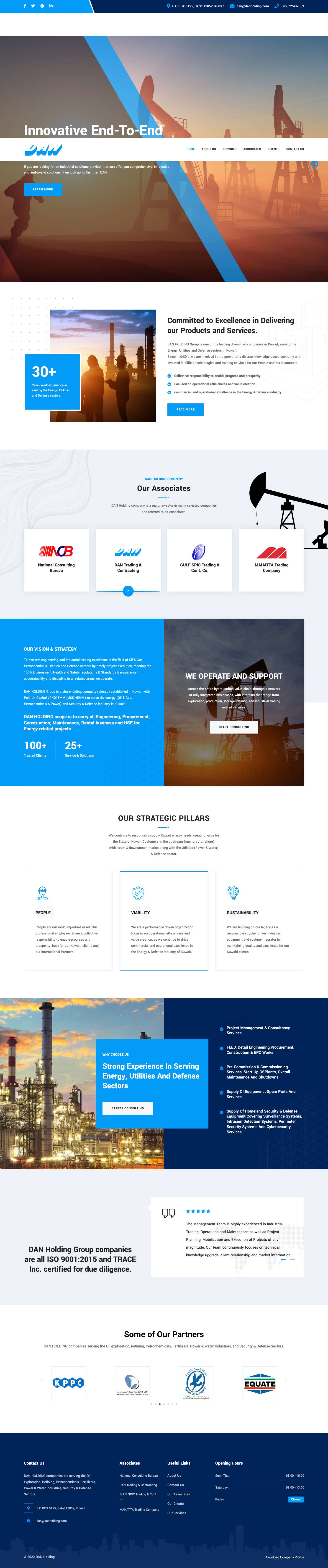 DAN HOLDING – General Trading & Contracting Co. - Full Screenshot