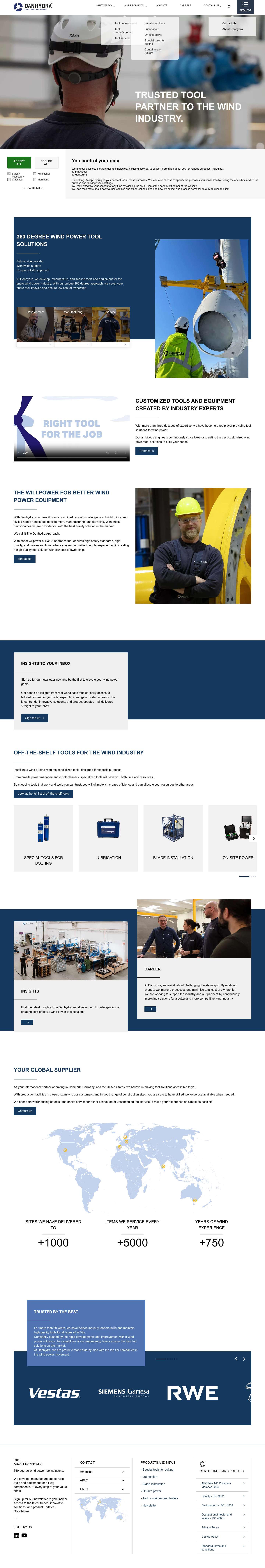 360 degree wind power tool solutions - Danhydra - Full Screenshot