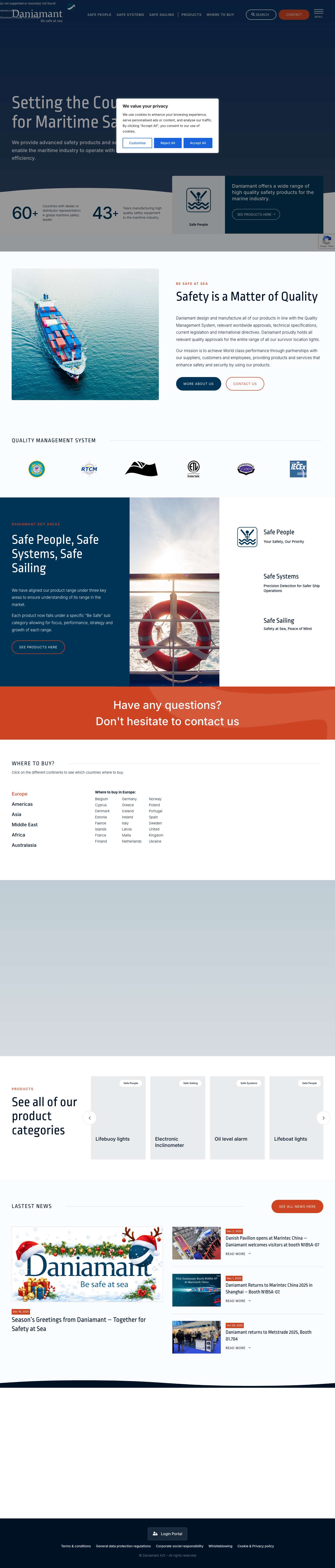 Leading in Maritime Safety Technology and Navigation Equipment - Full Screenshot