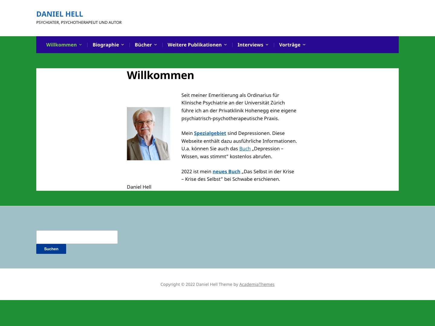 Daniel Hell – Psychiater, Psychotherapeut und Autor - Full Screenshot