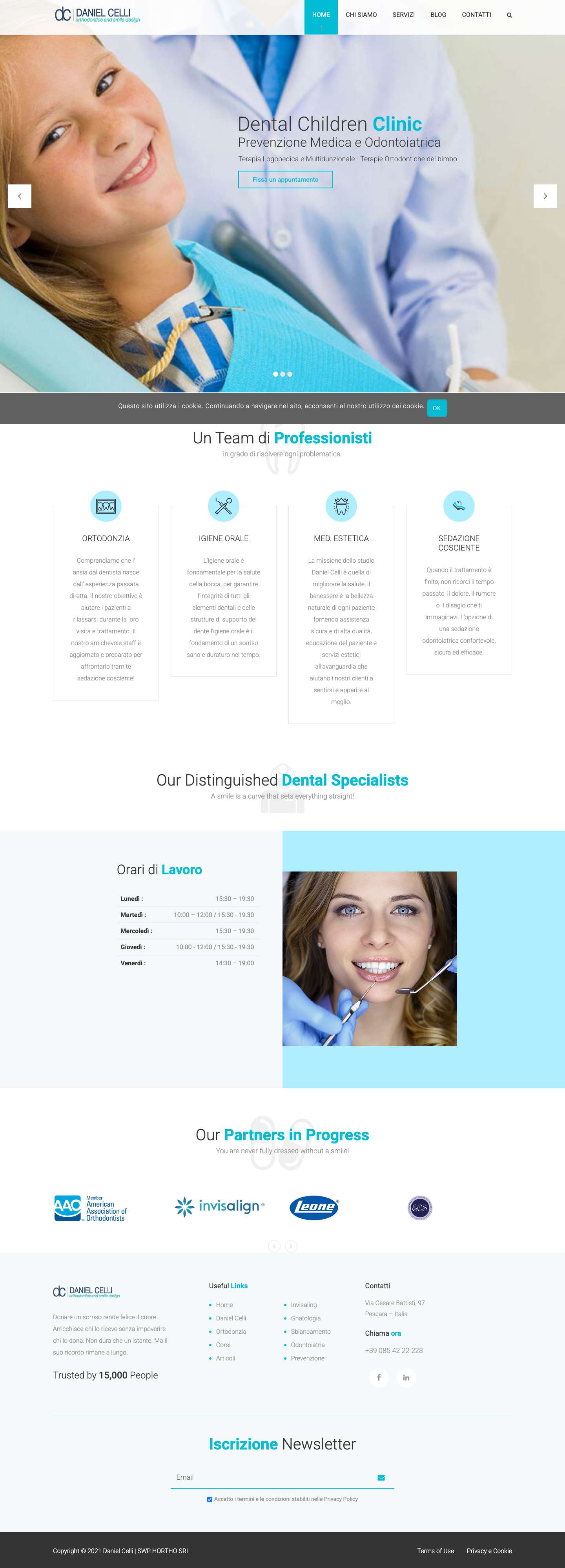 Daniel Celli Ortodonzia | Dentista | Pescara - Full Screenshot