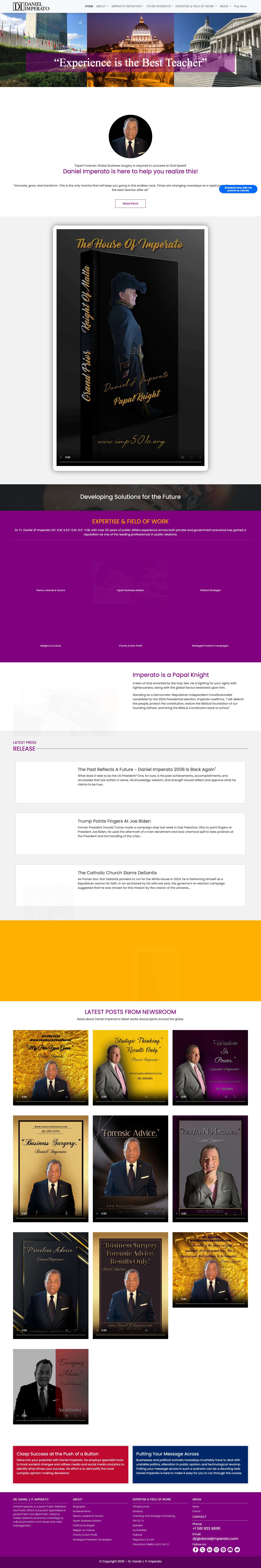 Daniel Imperato - Official Website - Full Screenshot