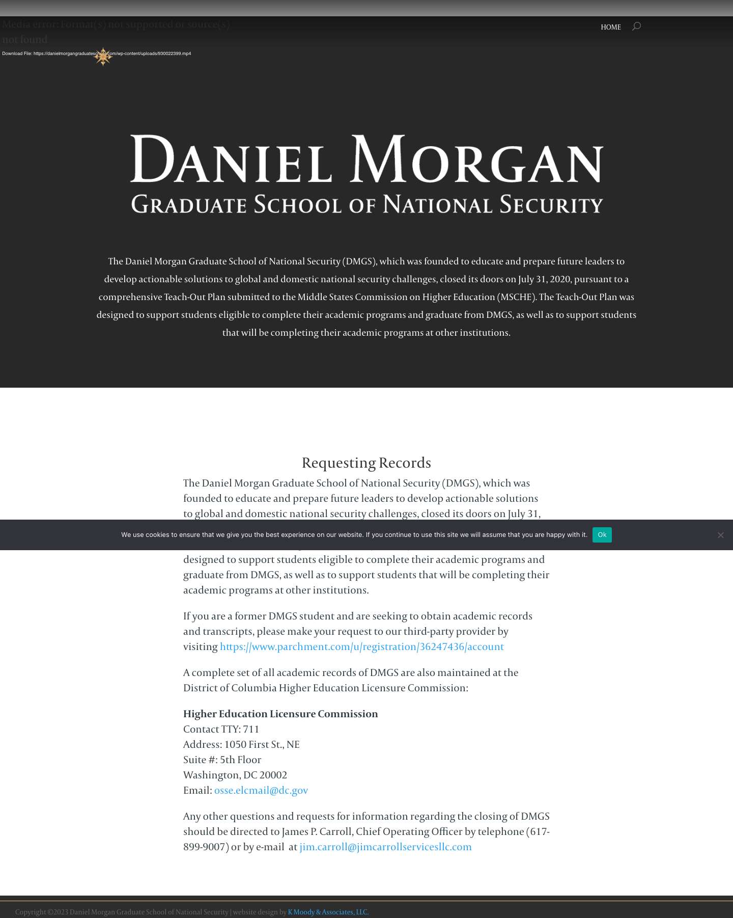 Daniel Morgan Graduate School | Daniel Morgan Graduate School of National Security - Full Screenshot