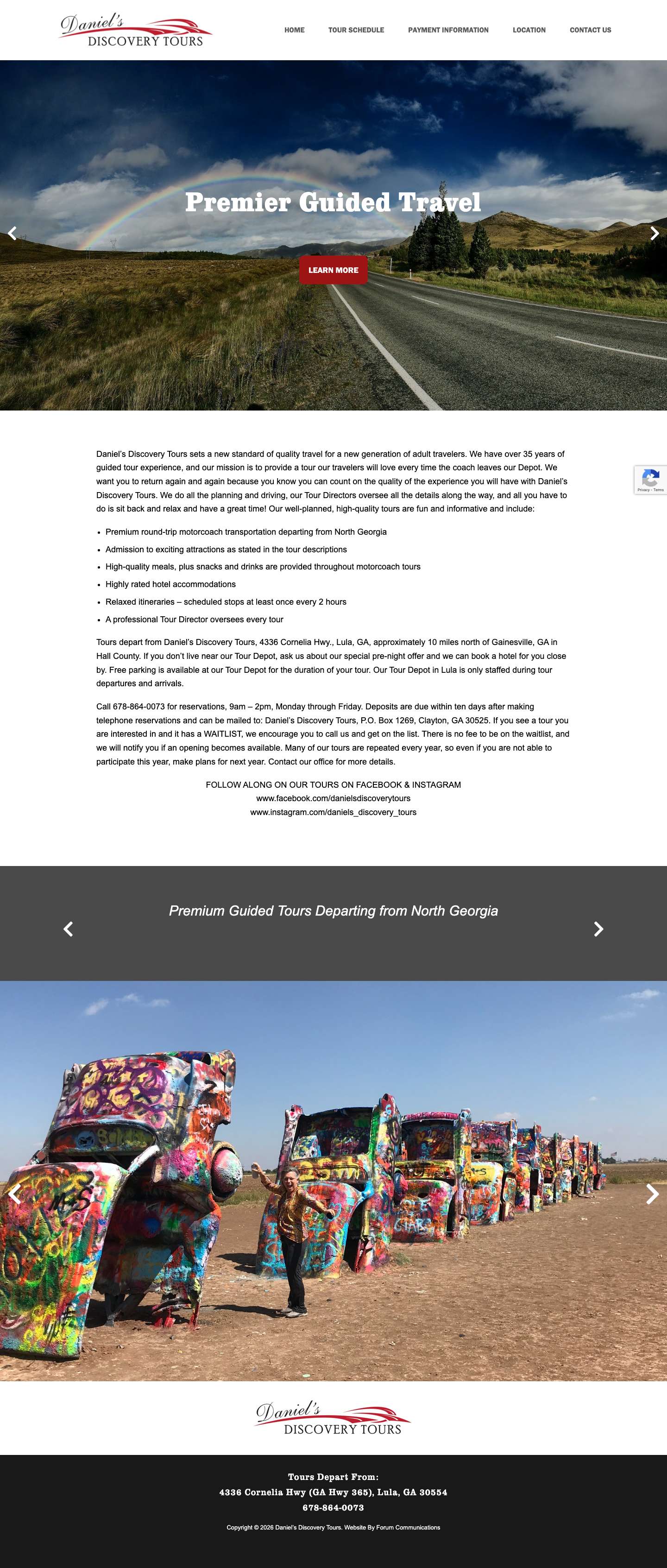 Daniel's Discovery Tours - Full Screenshot