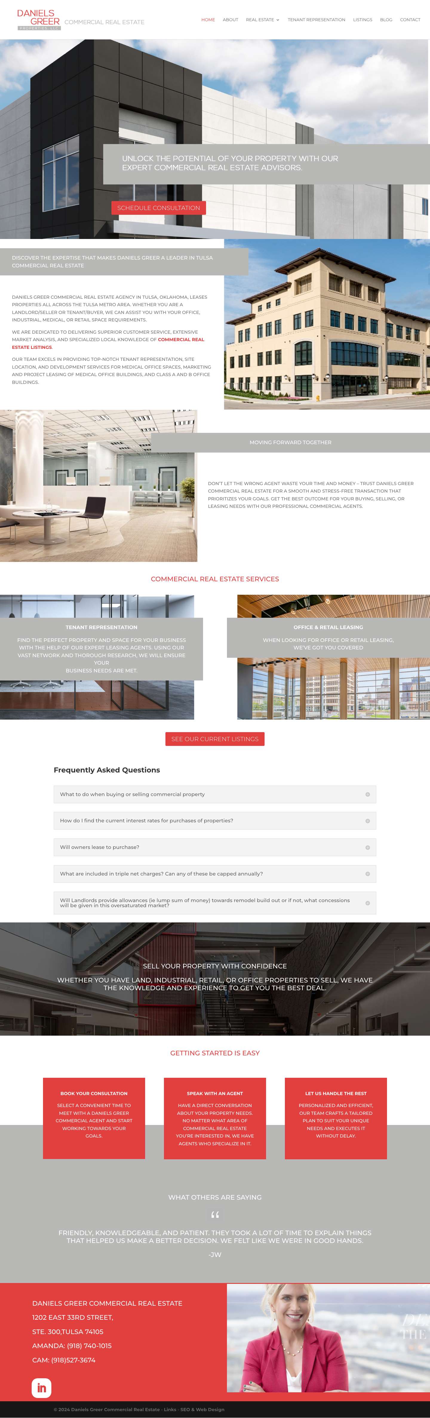 Commercial Properties For Sale In Tulsa - Daniels Greer - Full Screenshot