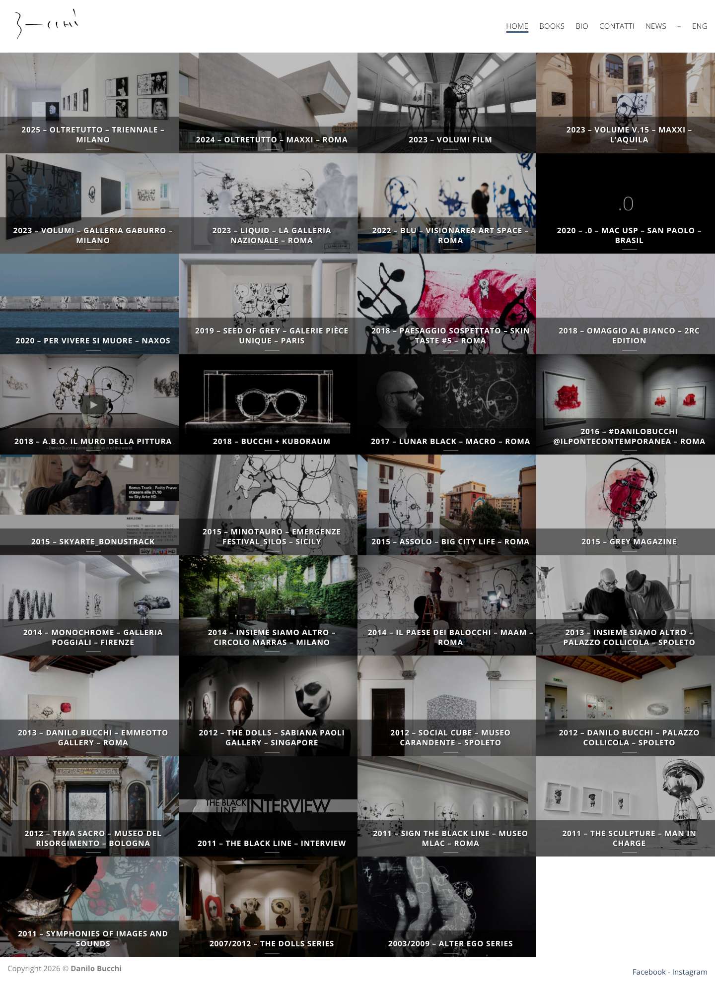 Danilo Bucchi - Sito ufficiale - Full Screenshot