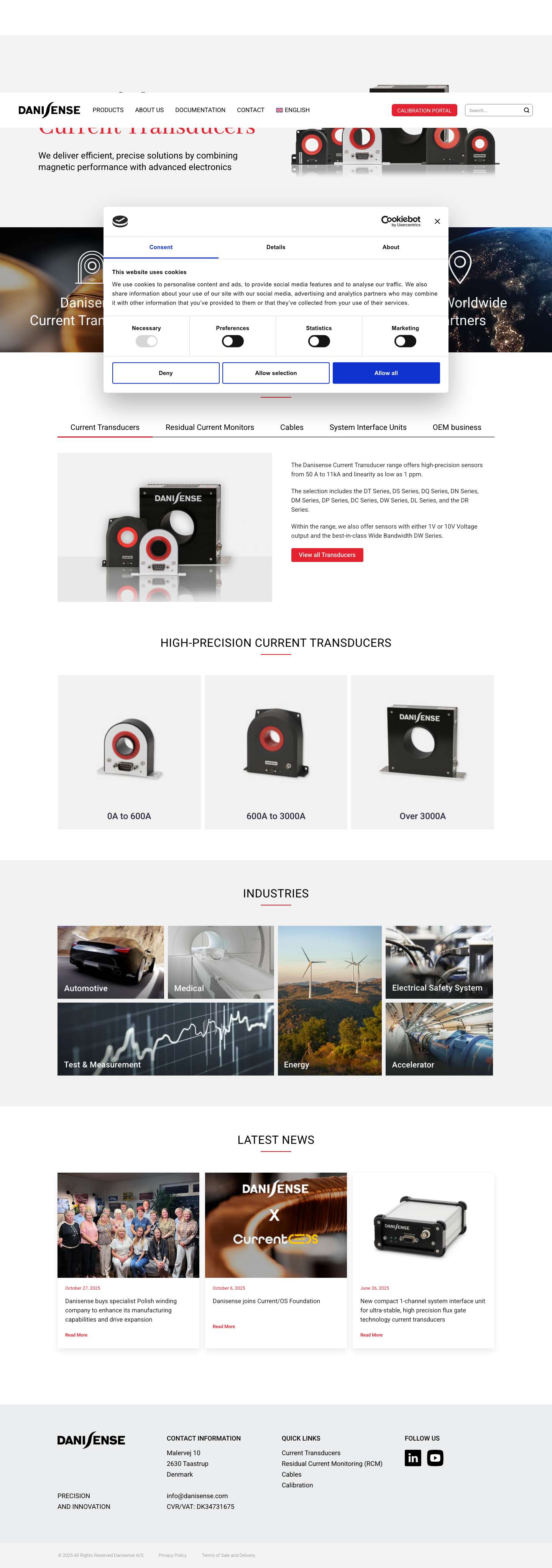 Current Sensors - Danisense - Full Screenshot