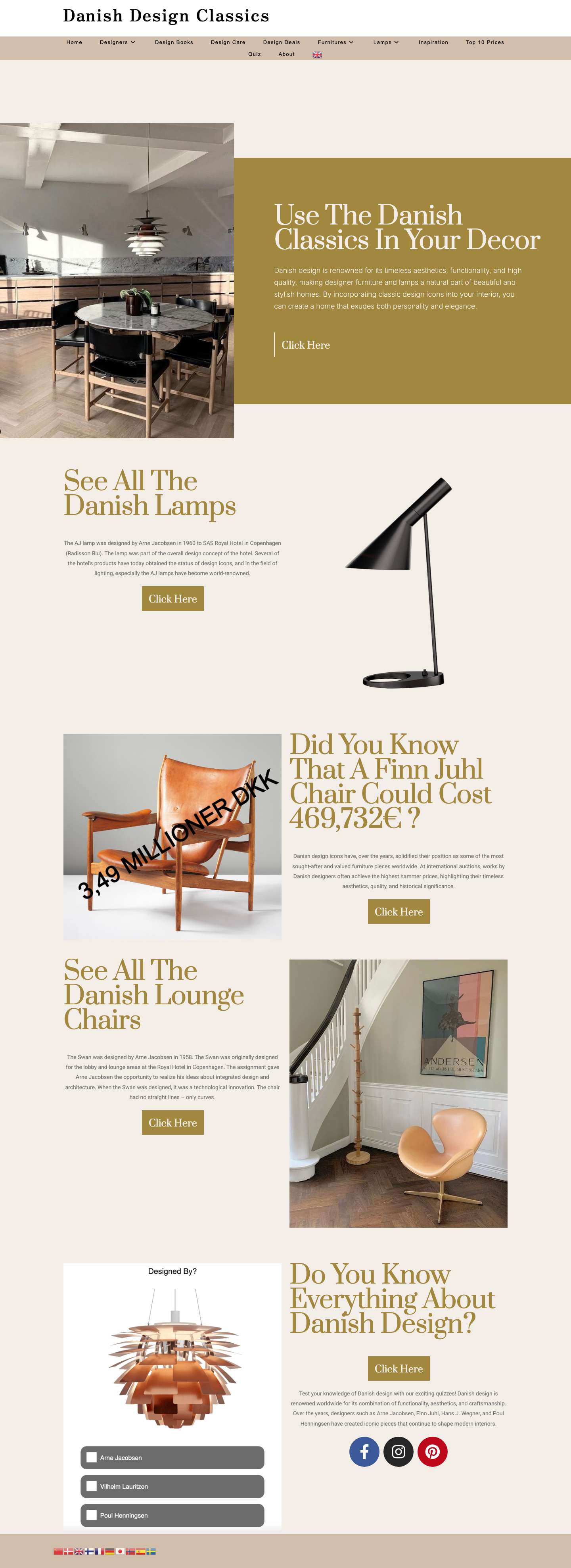 Danish Design Classics – Ikoniske møbler & tidløst dansk design - Full Screenshot