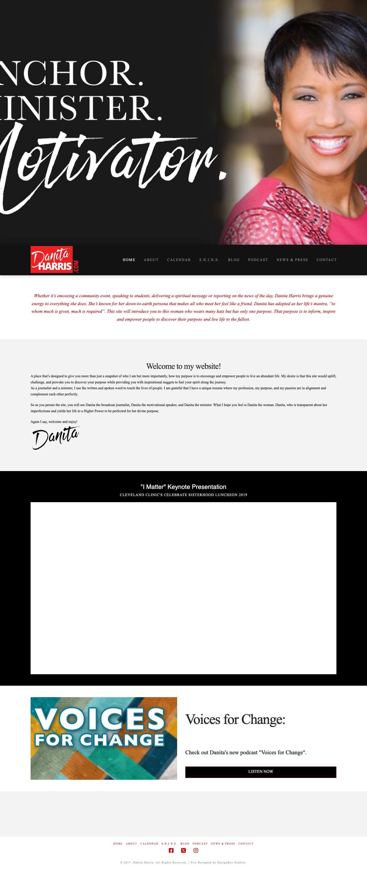 Welcome - Danita Harris - Full Screenshot