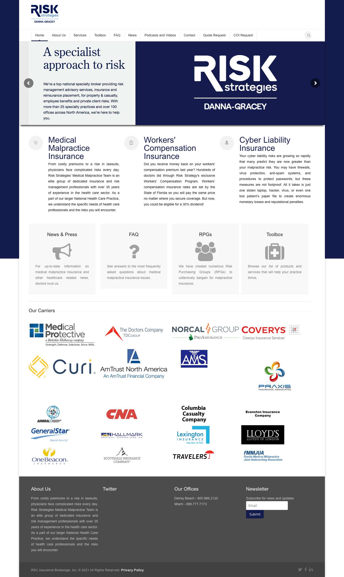 Florida Medical Malpractice insurance Danna-GraceyFlorida Medical Malpractice insurance Danna-Gracey - Full Screenshot