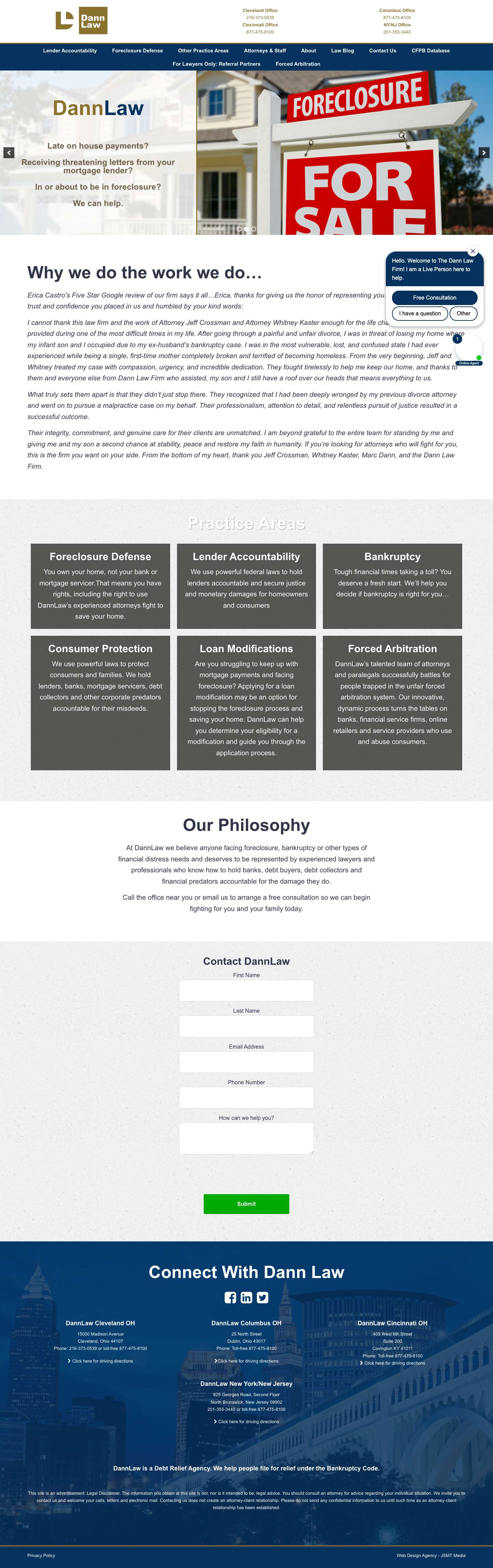 The Dann Law Firm | Ohio Foreclosure Defense Attorneys - Full Screenshot