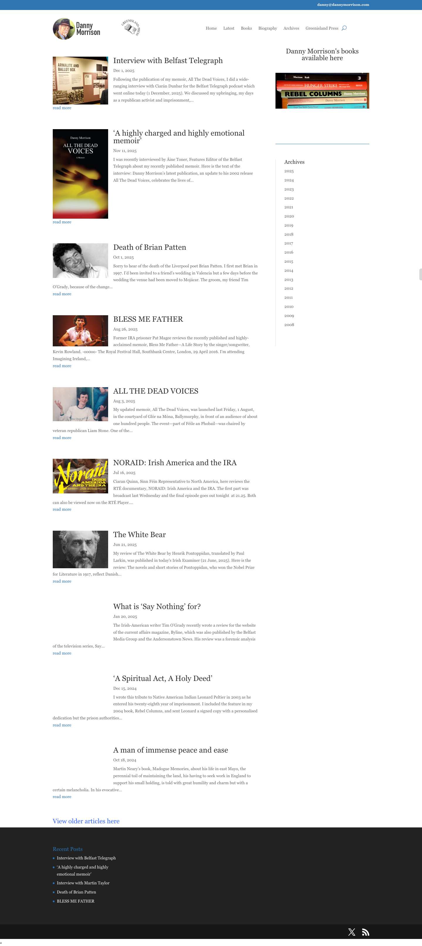 Home - Danny Morrison - Full Screenshot