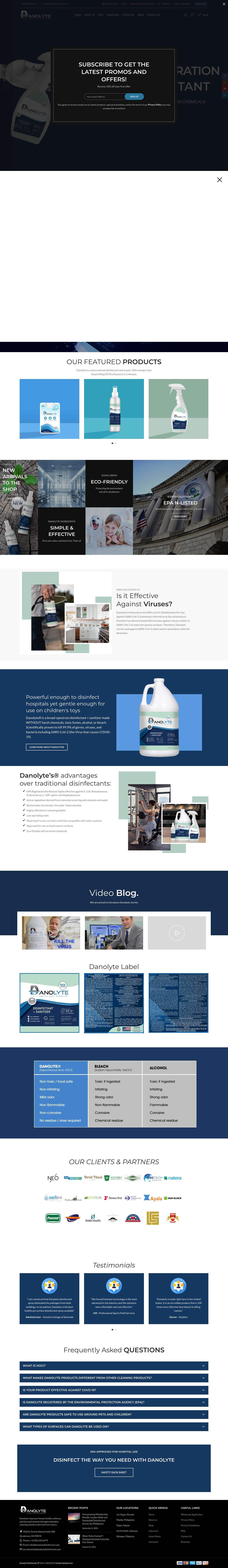 EPA Approved Alcohol-Free Hospital-Level Disinfectant - Full Screenshot