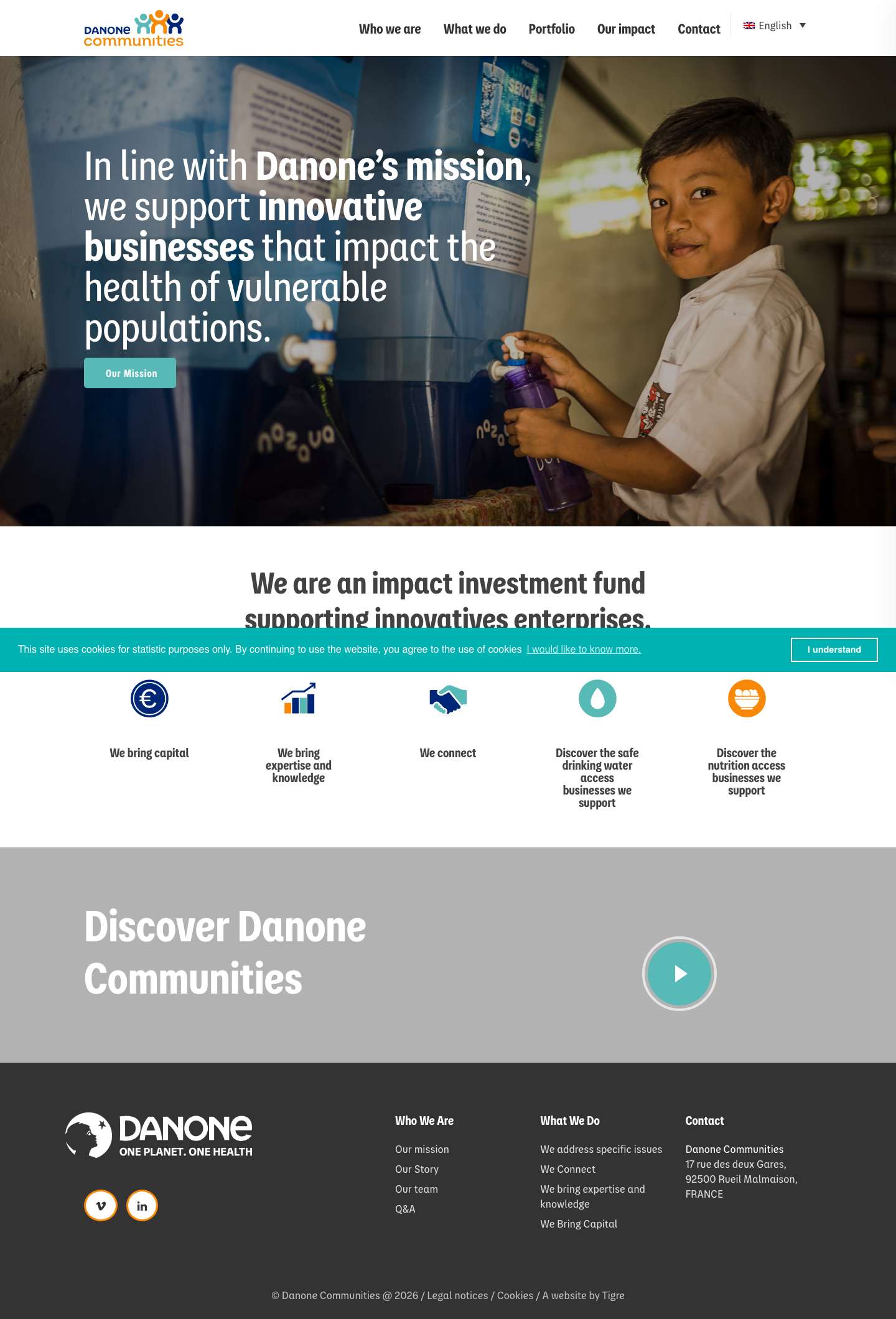 Danone communities – We are a Venture Capital fund investing in Social Businesses.​ - Full Screenshot