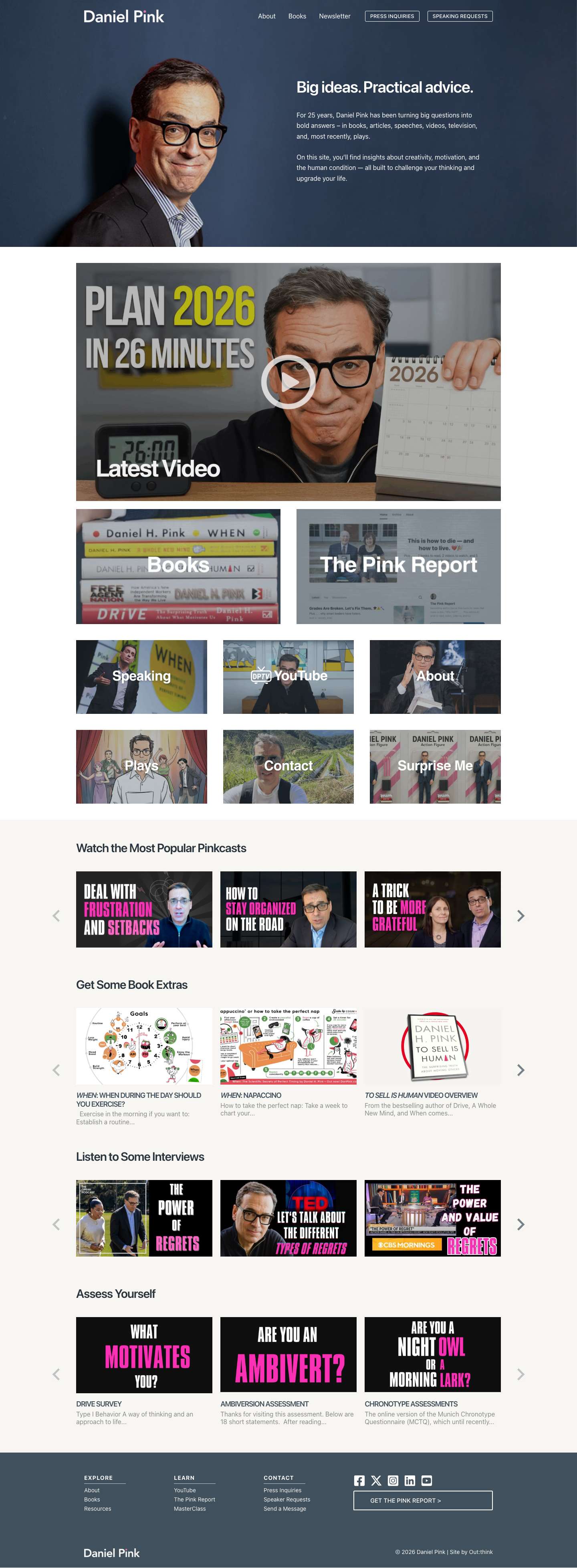 Daniel Pink – Author, Speaker, YouTuber, Playwright | Daniel Pink - Full Screenshot