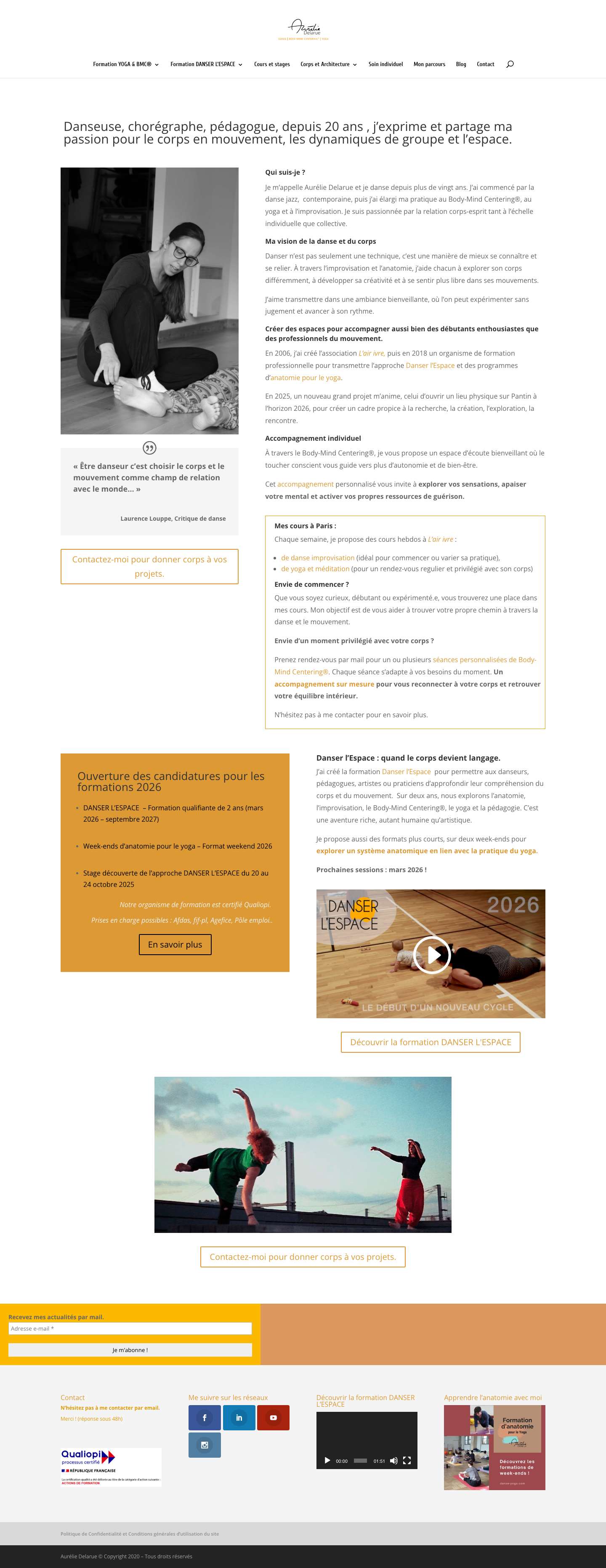 Aurélie Delarue, chorégraphe et formatrice - Aurélie Delarue - Full Screenshot