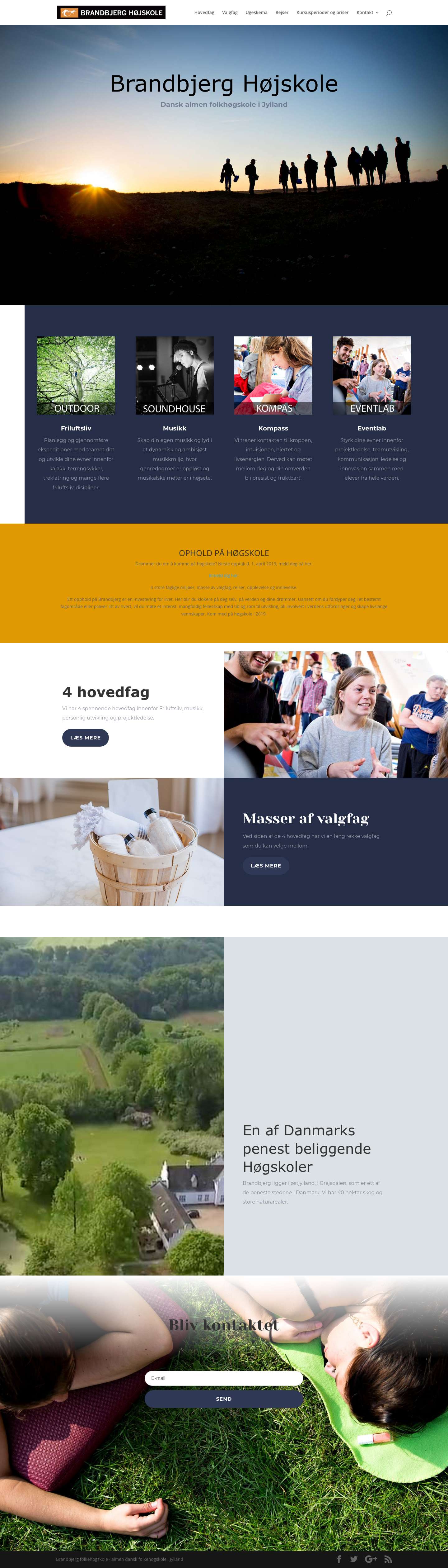 Brandbjerg Folkehogskole | Dansk almen folkehogskole - Full Screenshot