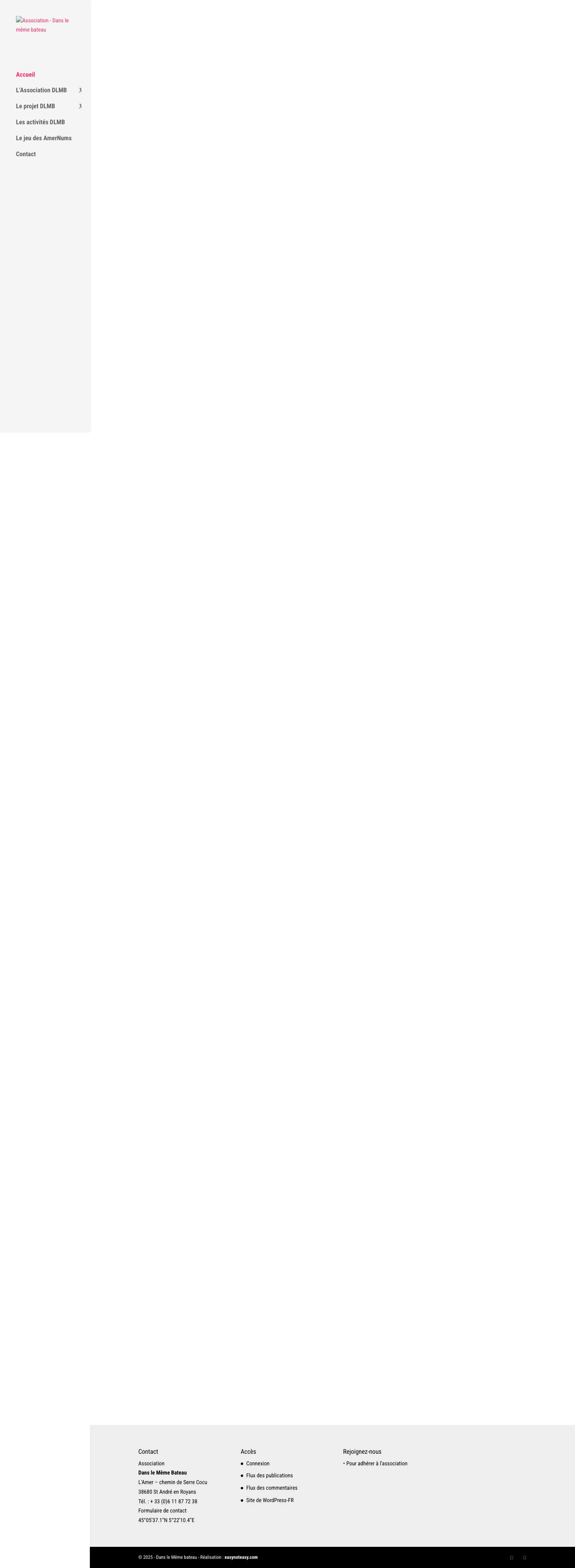 Accueil - Association - Dans le même bateau - Full Screenshot