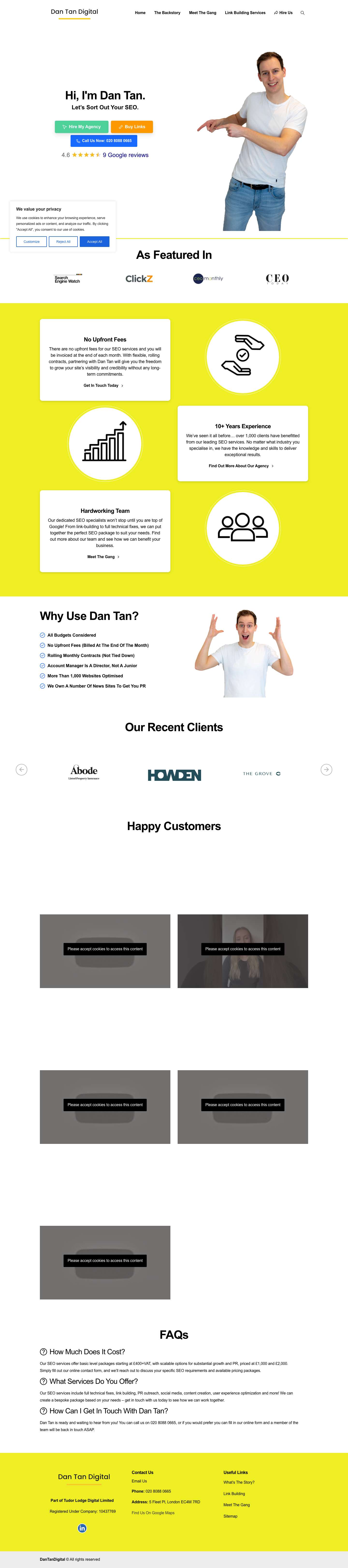 Your SEO Man is Dan Tan | Dan Tan Digital - Full Screenshot
