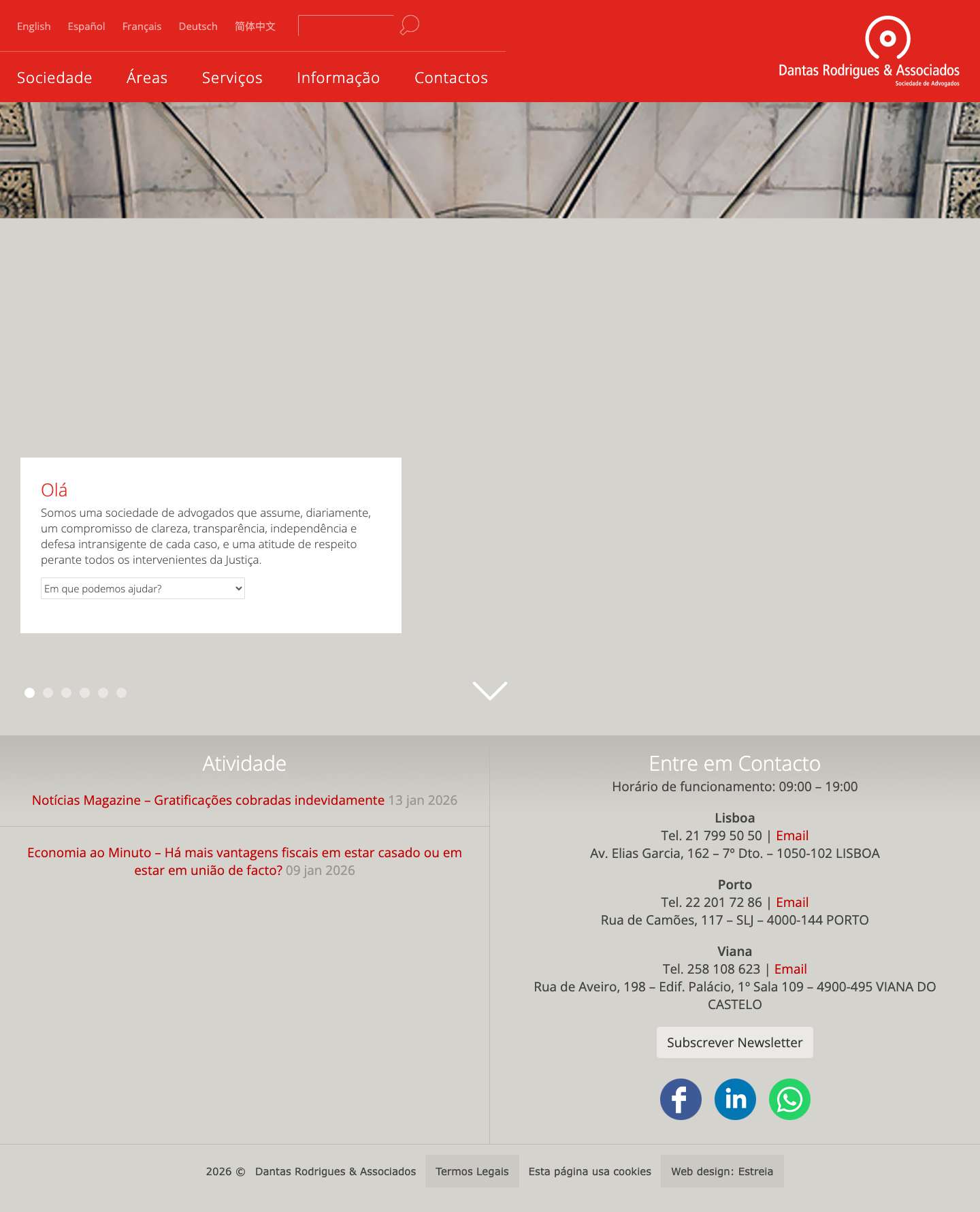 DR&A - Dantas Rodrigues & Associados | Sociedade de Advogados, Lisboa e Porto - Portugal - Full Screenshot