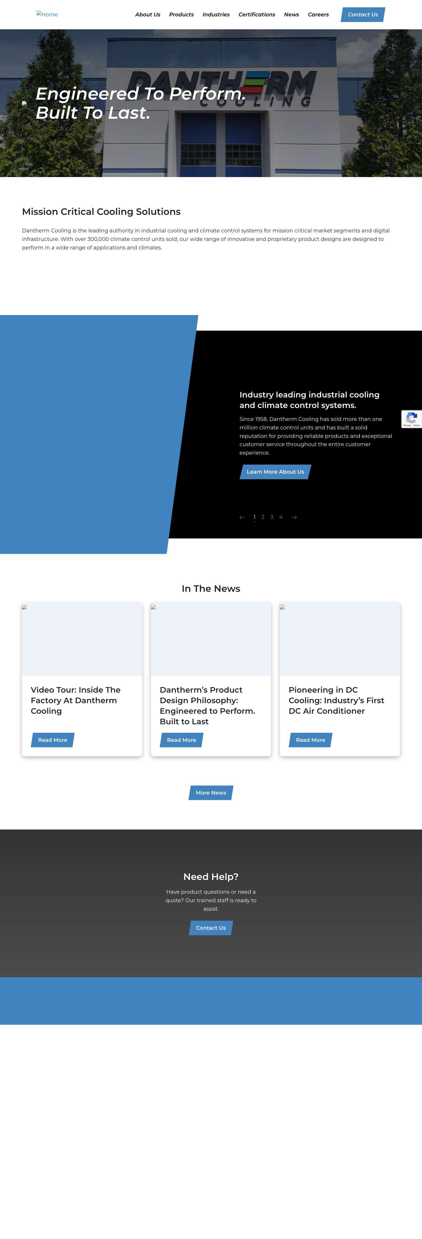 Dantherm Cooling - Performance Cooling Solutions - Full Screenshot