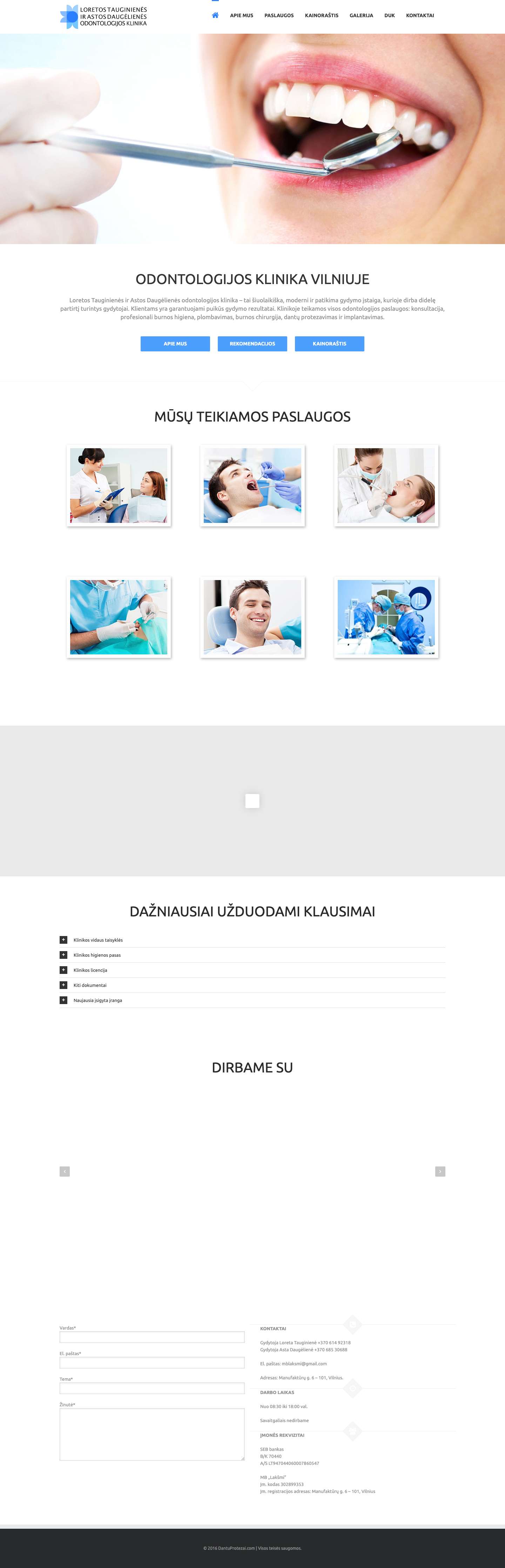 Odontologijos klinika Vilniuje - Full Screenshot