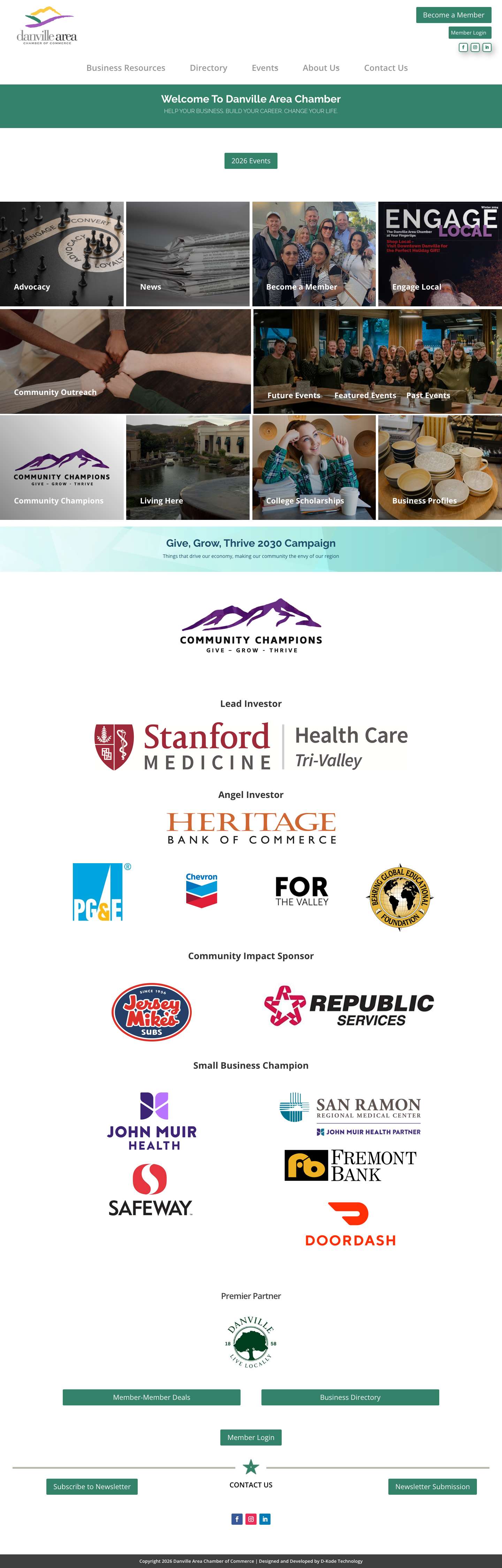 Home - Danville Area Chamber of Commerce - Full Screenshot