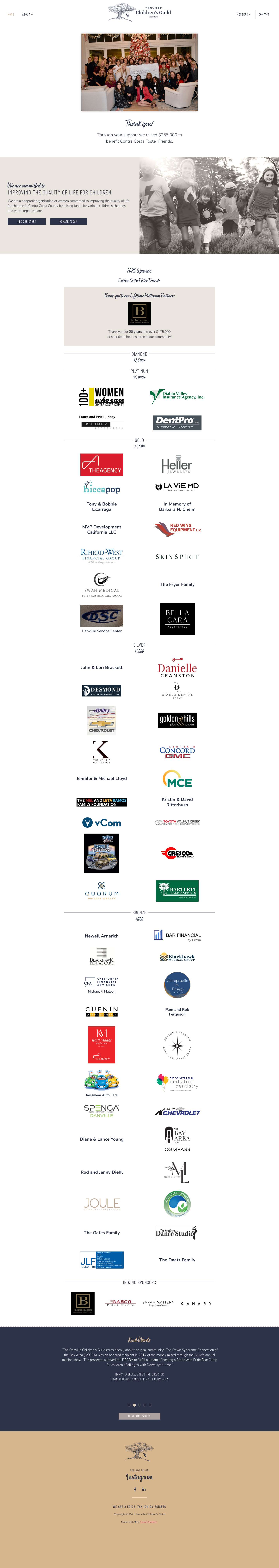 Danville Children's Guild Serves Children Charities in Contra Costa County - Full Screenshot