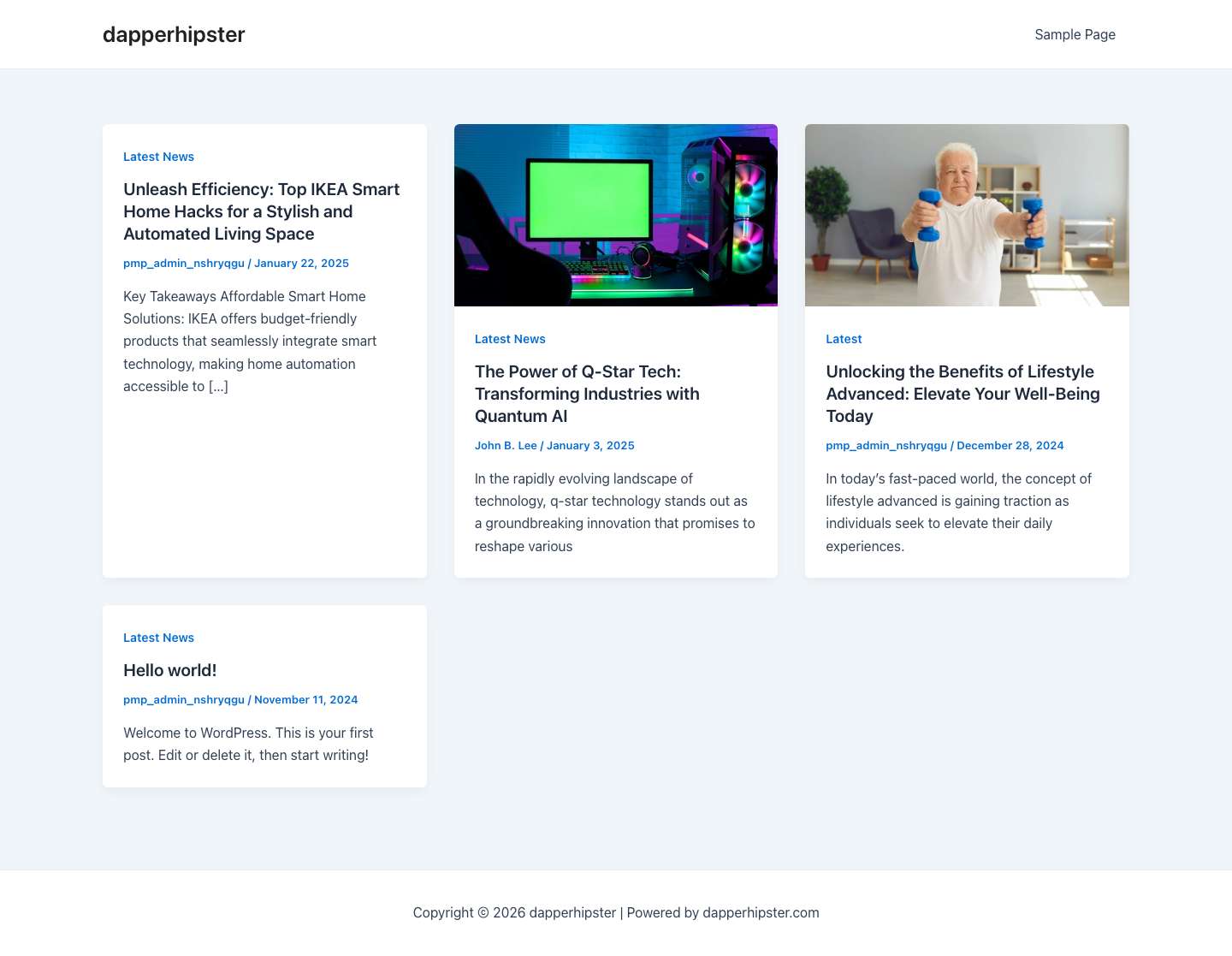 dapperhipster - Full Screenshot