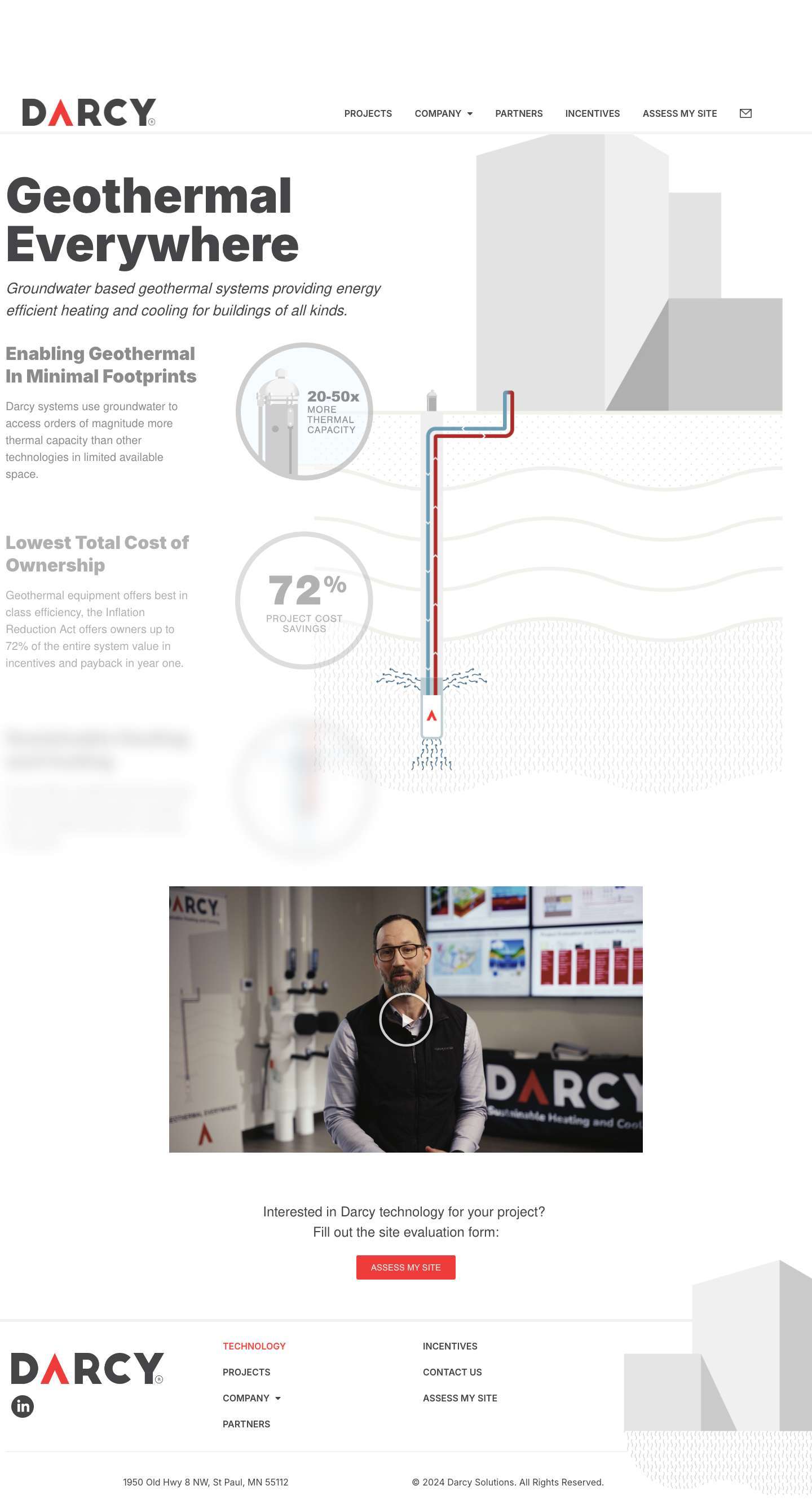 Home - Darcy Solutions - Sustainable Heating and Cooling - Full Screenshot