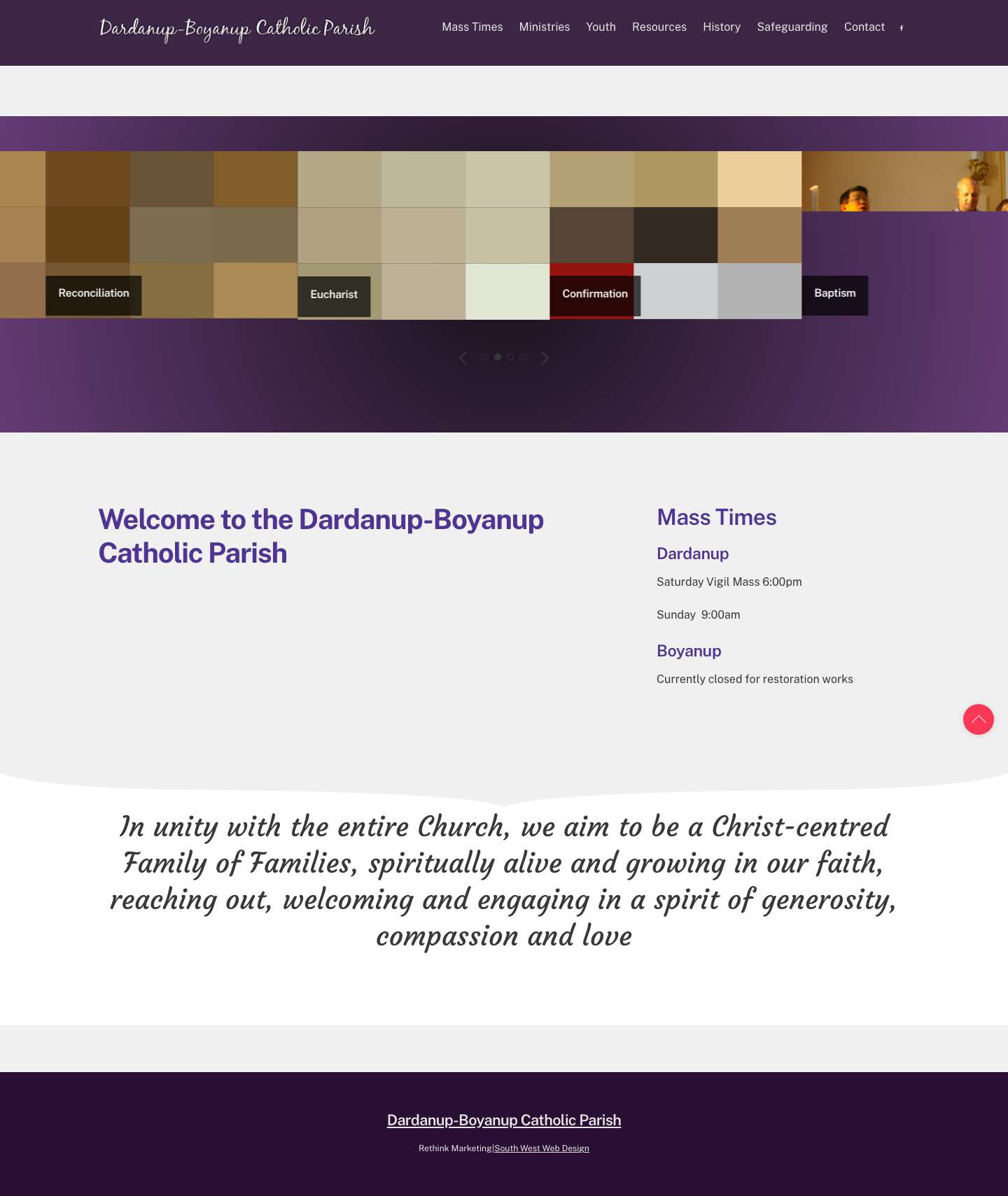 Dardanup-Boyanup Catholic Parish – A Catholic community alive in the faith and growing together - Full Screenshot