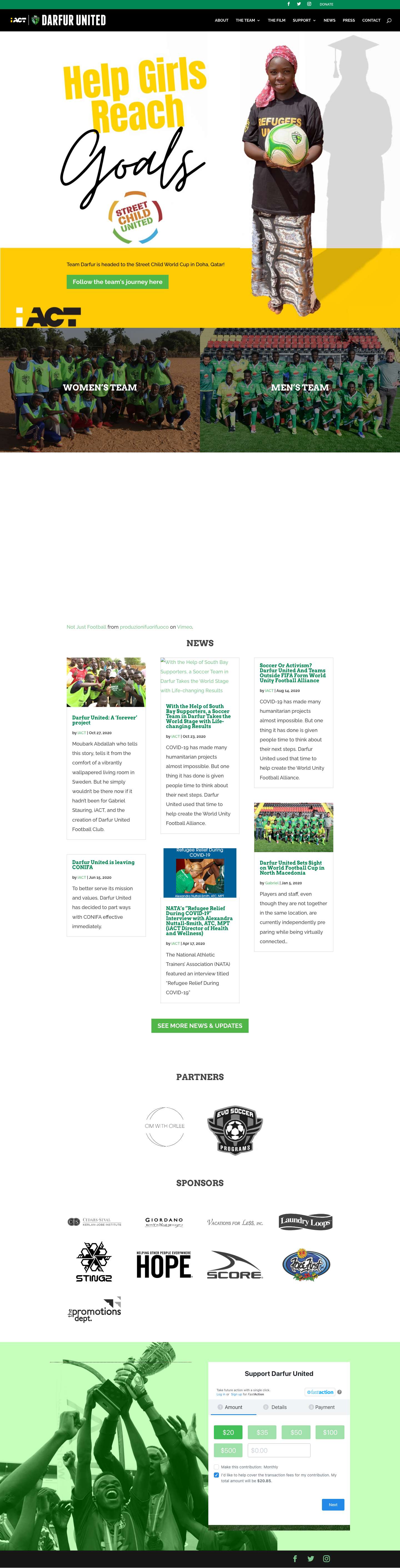 Darfuri Refugee Soccer | Darfur United - Full Screenshot