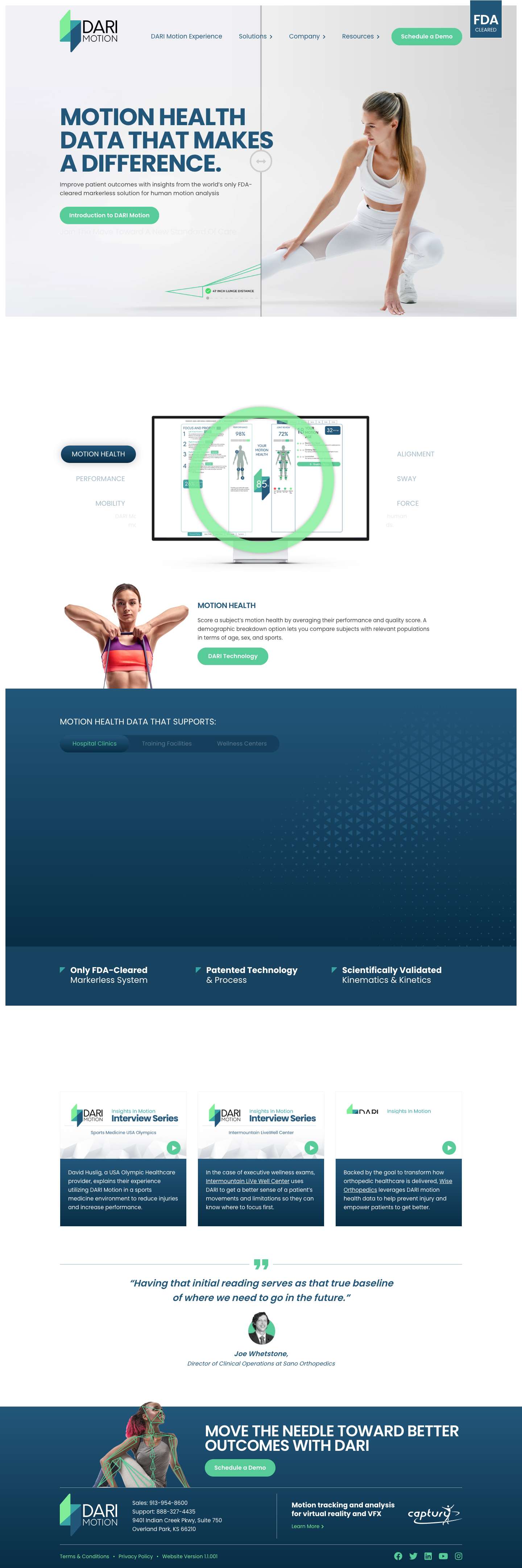 Motion Health Data that Makes a Difference - Full Screenshot