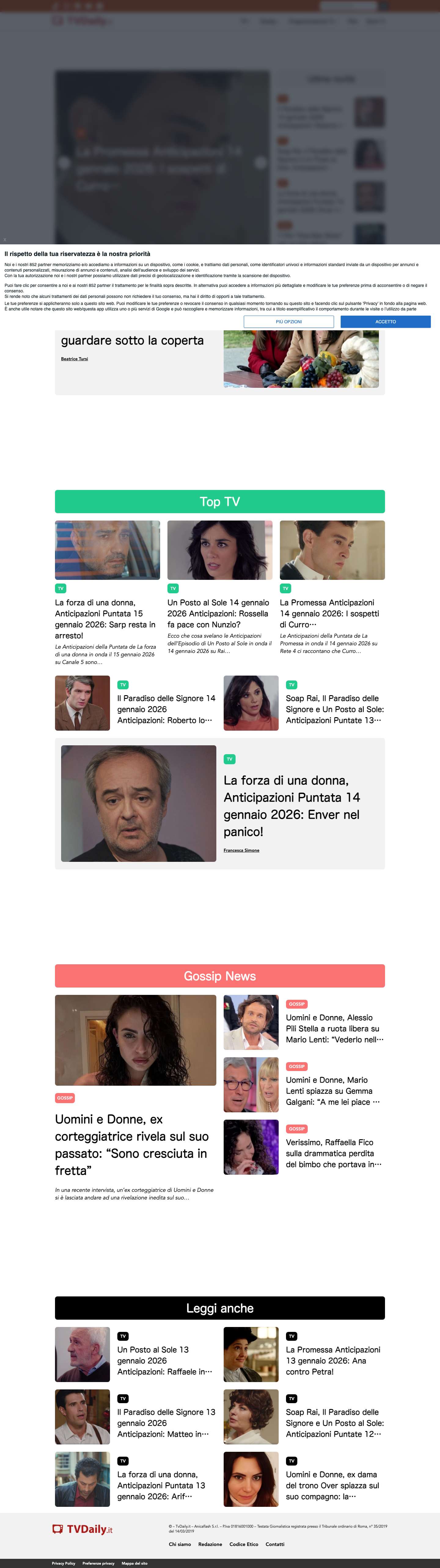 TvDaily.it - Full Screenshot