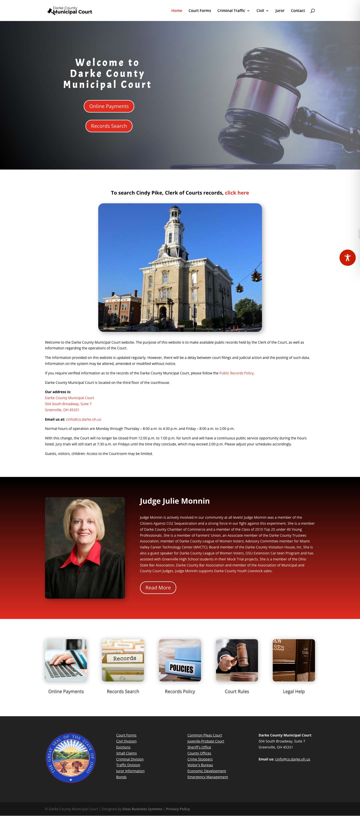 Darke County Municipal Court - Full Screenshot