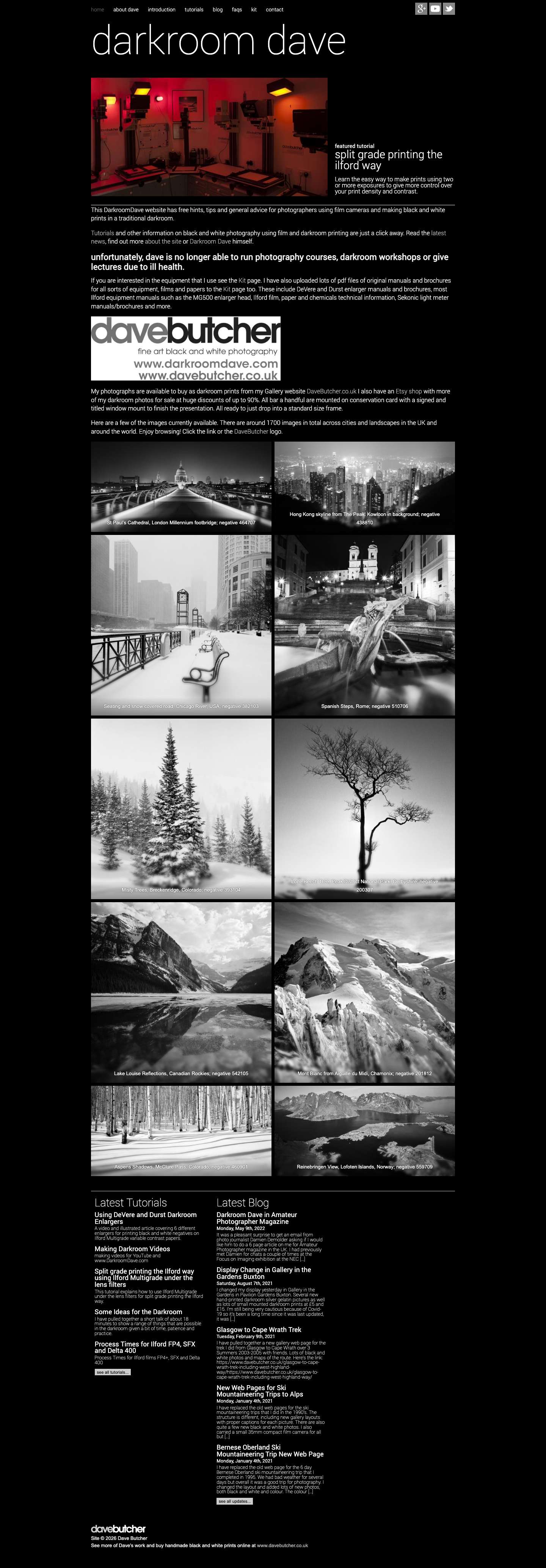 Home - Darkroom Dave - Full Screenshot