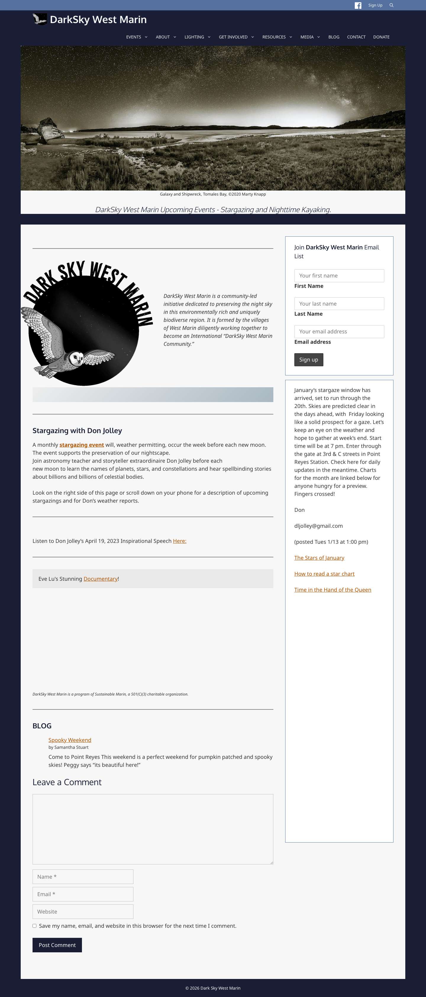 DARKSKY WEST MARIN - DarkSky West Marin - Full Screenshot
