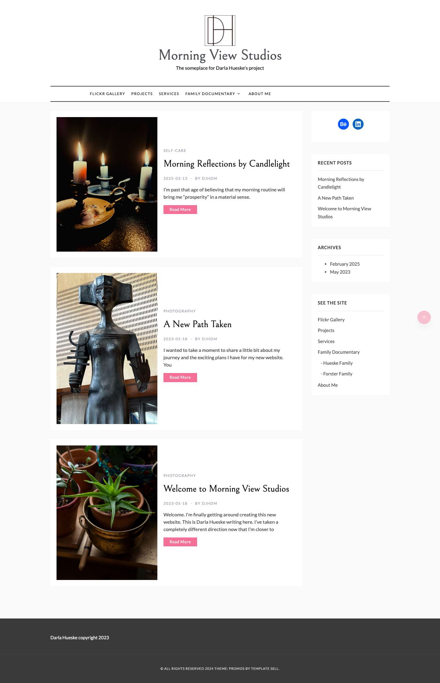 Morning View Studios – The someplace for Darla Hueske's project - Full Screenshot