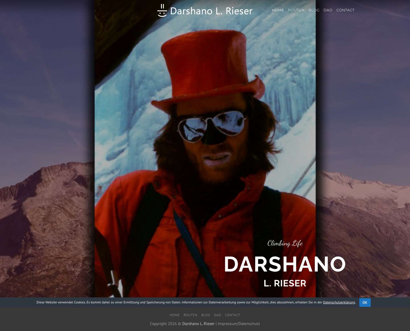 Darshano L. Rieser - Kletterer, Erstbegeher, Abenteurer - Full Screenshot