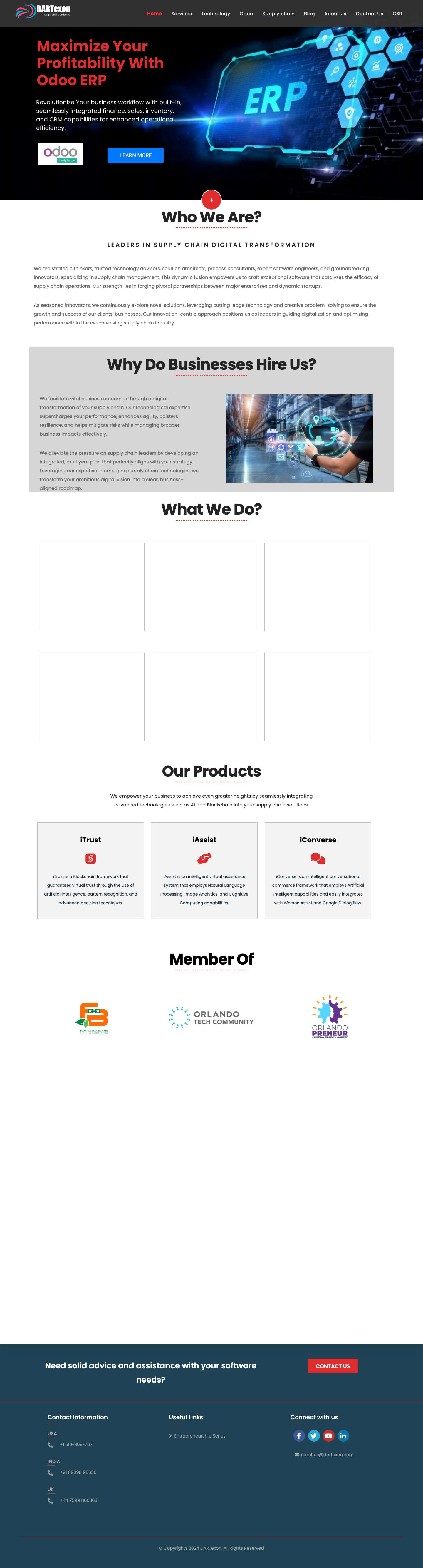 DARTexon - Leading Supply Chain Digital Transformation Company - Full Screenshot