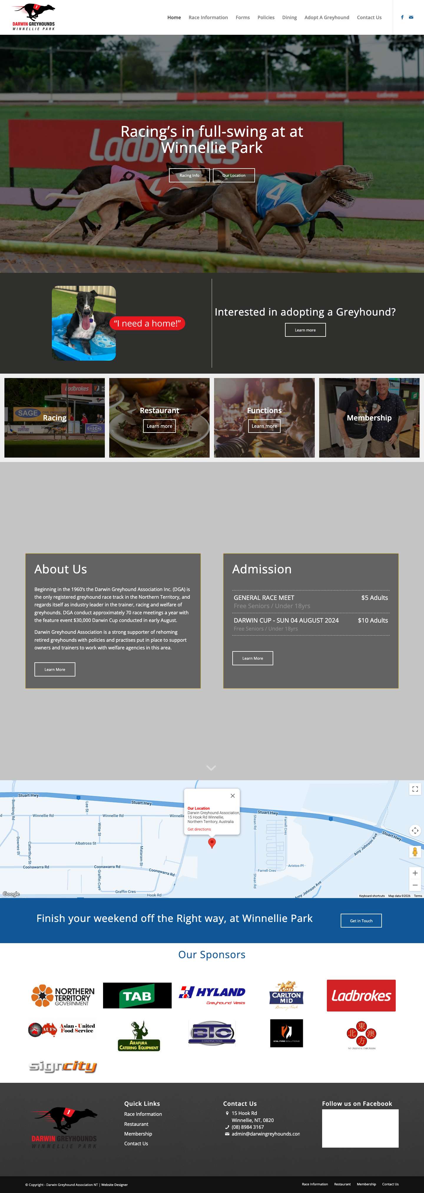 Greyhound Bets | Greyhound Racing | Bet on Greyhound Race | DarwinScroll to next section - Full Screenshot