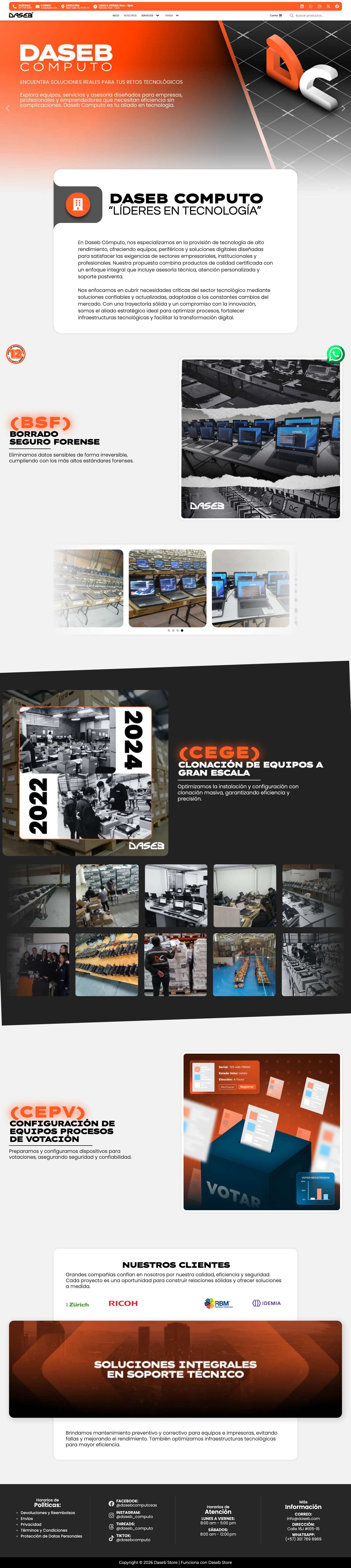 Daseb Store – Daseb – tecnología – Accesorios – Lenovo – HP – Epson – dasebgamer -Dell – Computadores – Sit – Generación - Full Screenshot