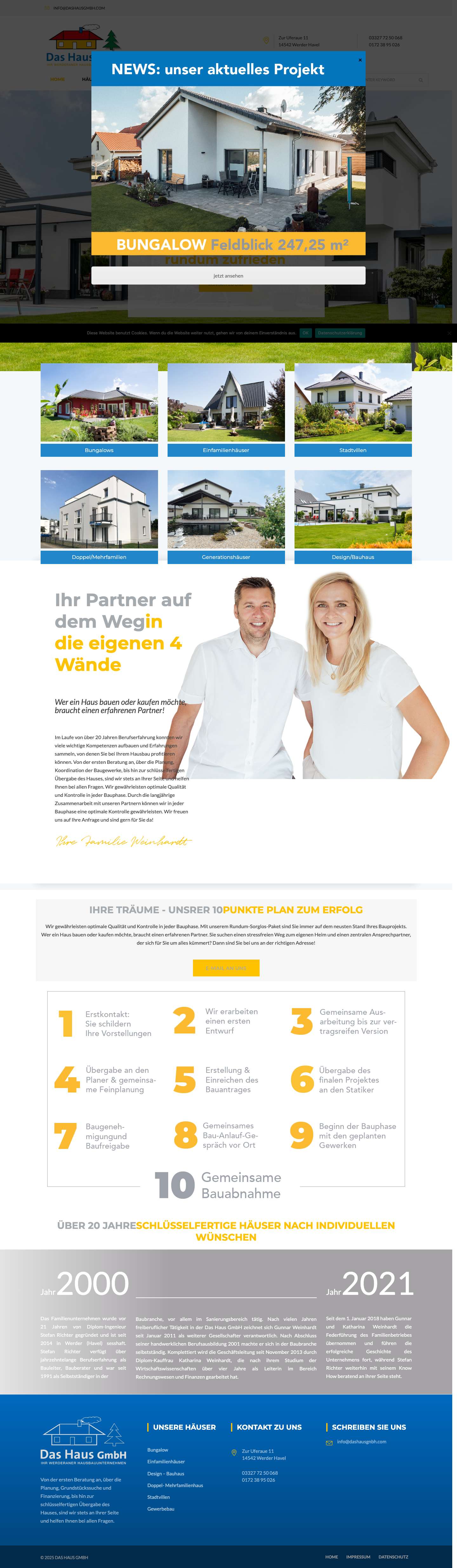 Das Haus – Wir realisieren Ihre Wohnträume - Full Screenshot