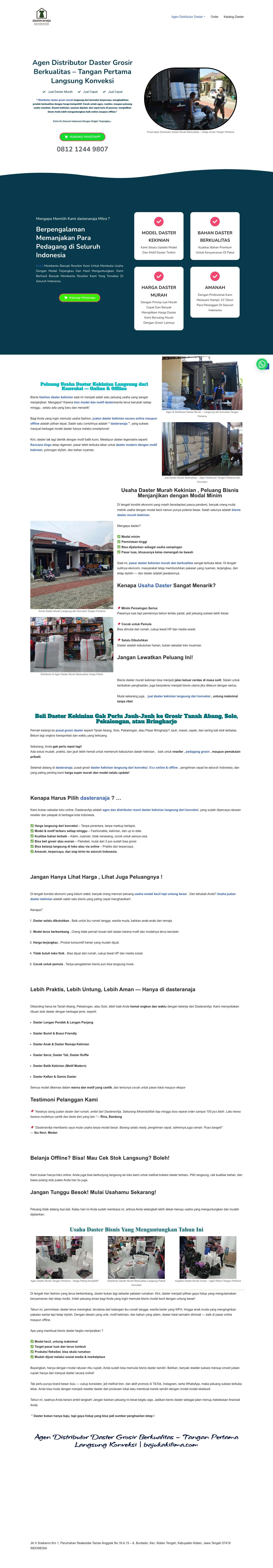 Pusat Agen Distributor Daster – Tangan Pertama Berkualitas - Full Screenshot