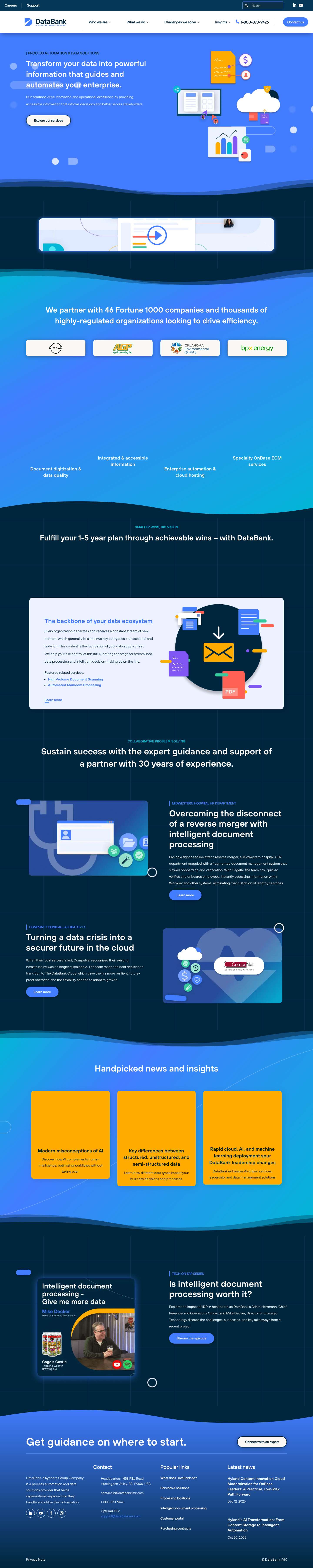 Home - DataBank IMX - Full Screenshot