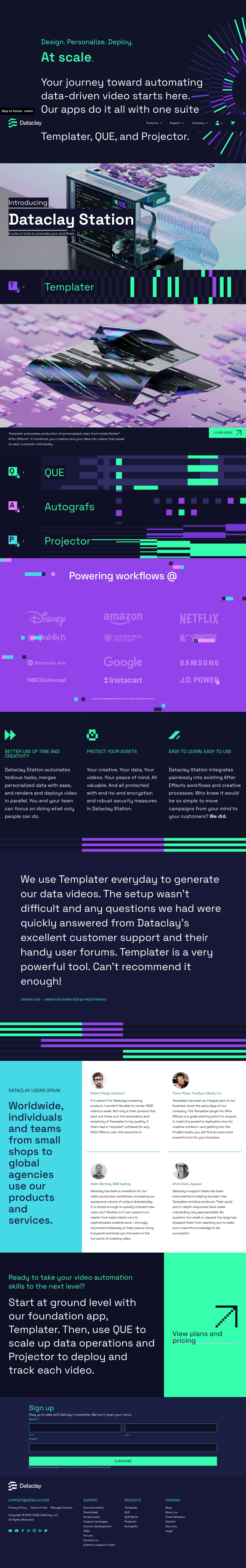 Dataclay | Video Automation Tools For Making Dynamic Content - Full Screenshot