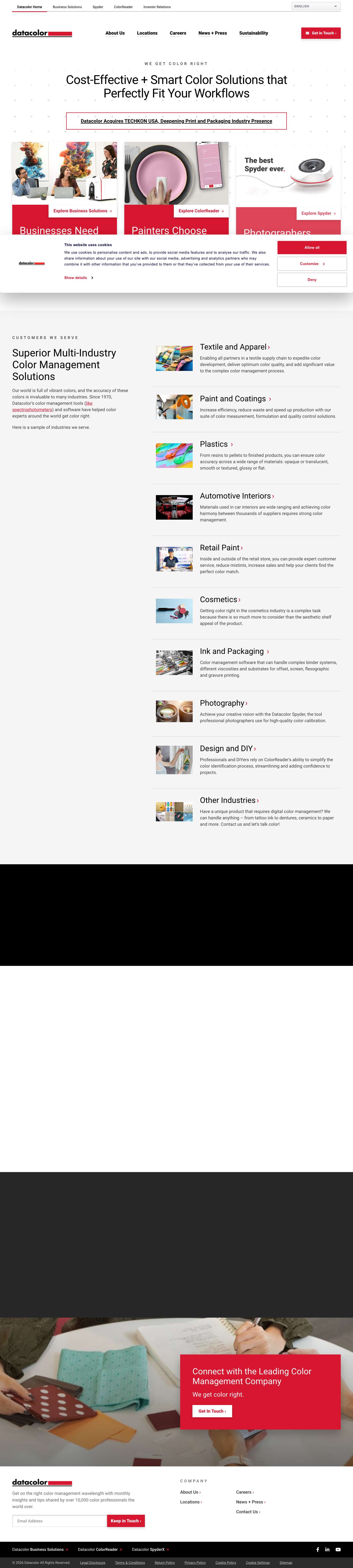 Color Management Tools - Color Management | Datacolor - Full Screenshot