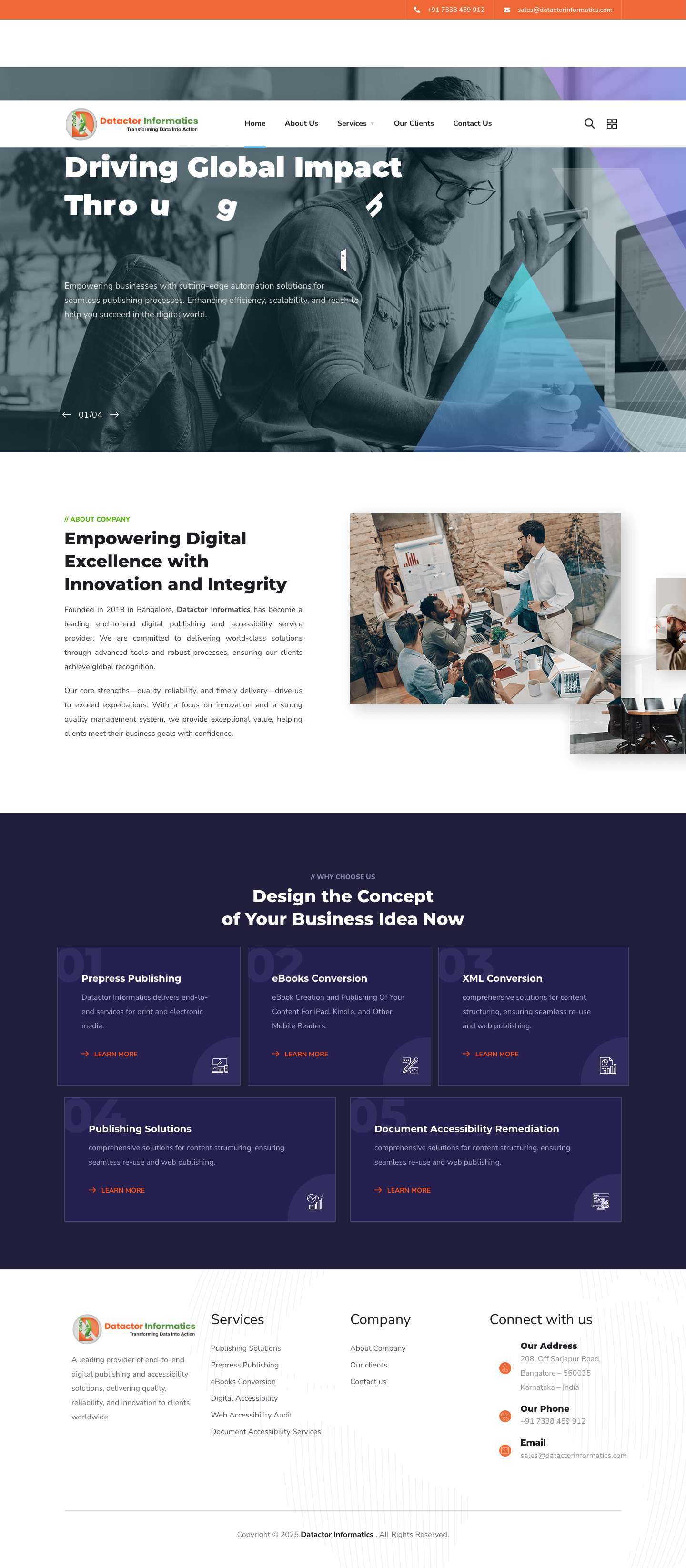 Datactor Informatics - Full Screenshot