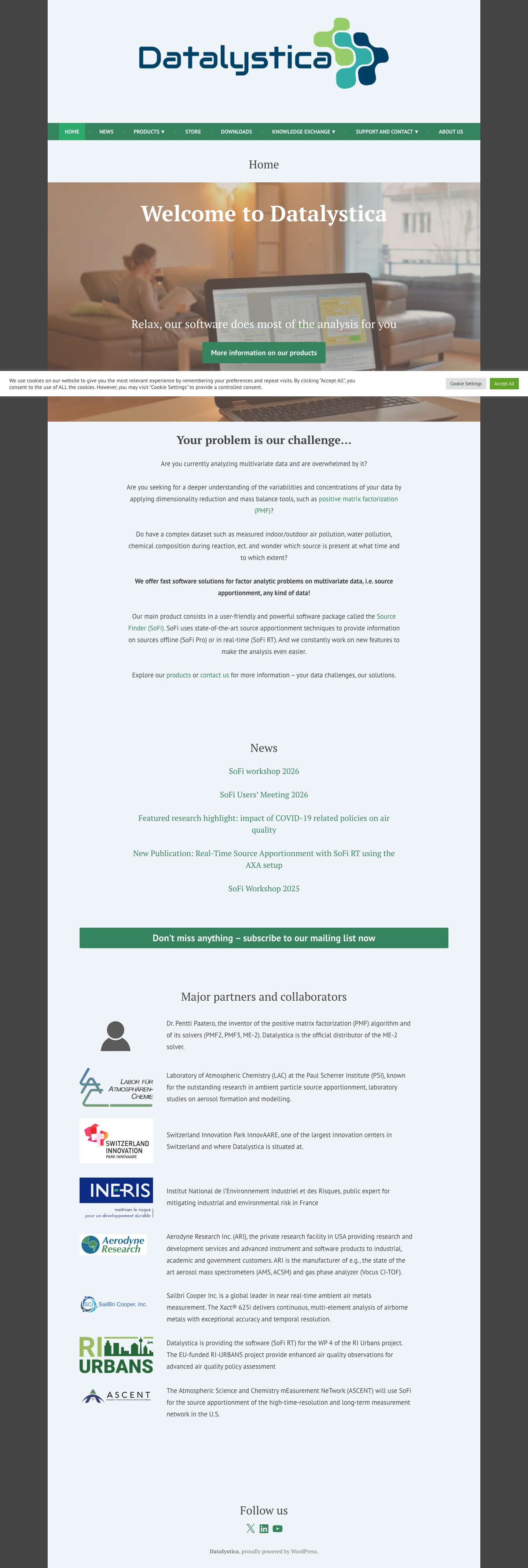 Home - Datalystica - Full Screenshot